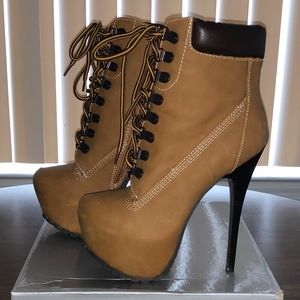 Tan High Heel Boots